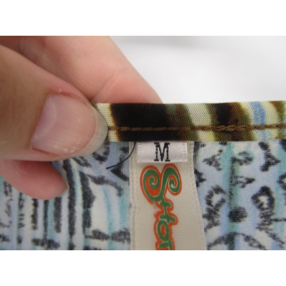 Maxi Dress Medium Mulit Color Animal Print Beaded Boho Beachy Resortwear Festive - Picture 11 of 15